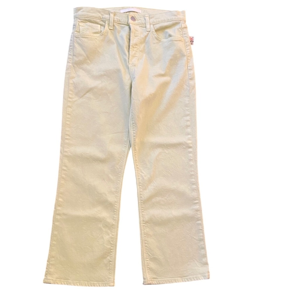 JOES JEANS Women's High Rise Straight Leg Crop‎ Pants Light Yellow Size 28